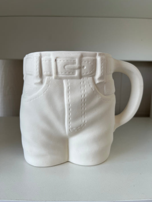 Pant Mug Ceramic Bisque