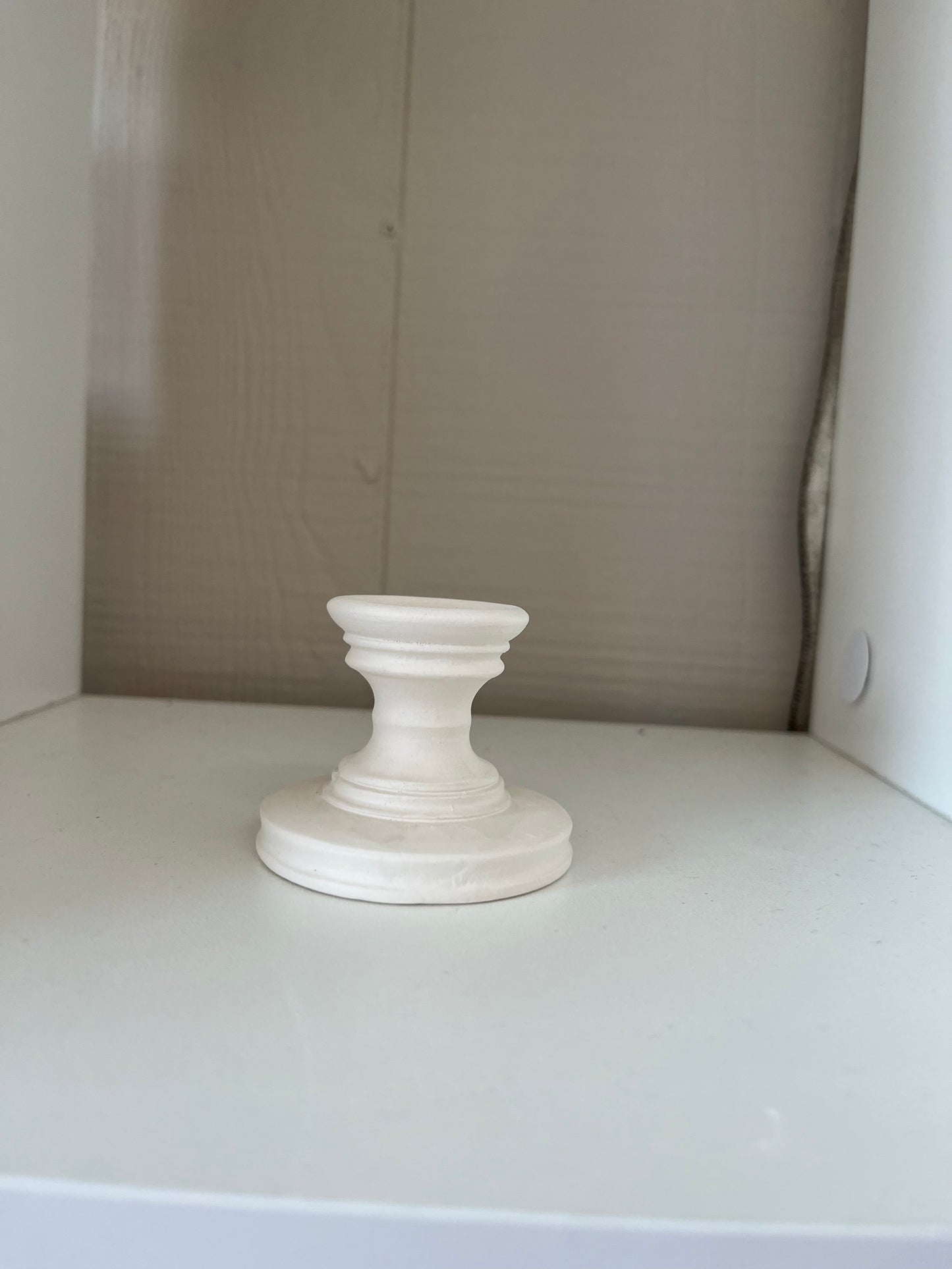 Candle Stick Holder Ceramic Bisque