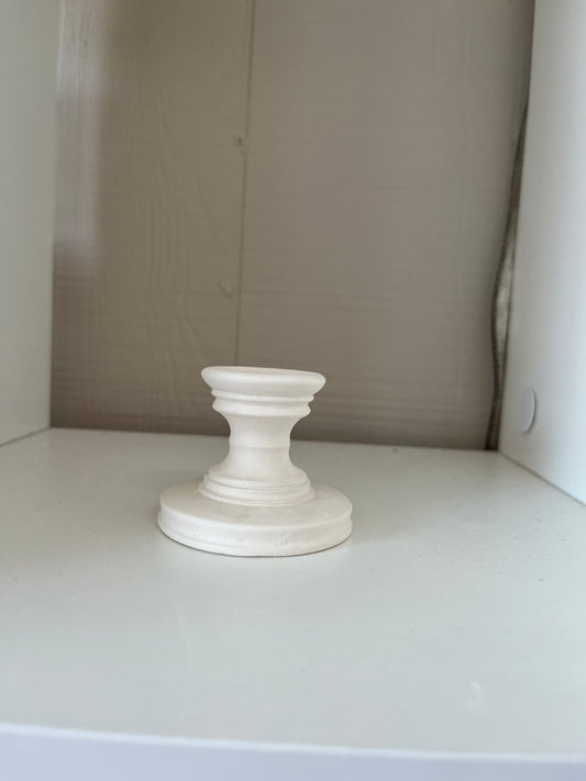 Candle Stick Holder Ceramic Bisque
