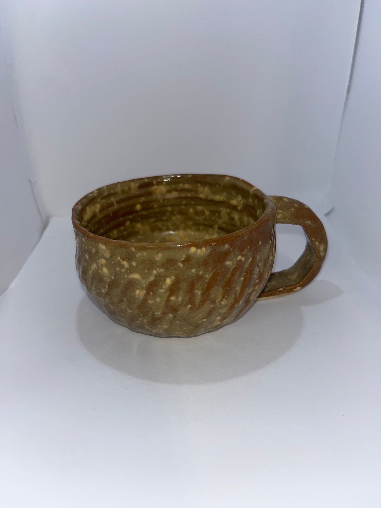 3.5” Pottery Thrown Mug - Brown