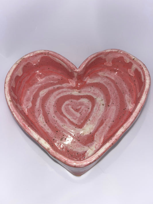 5" Heart Dish -  Pink Pottery