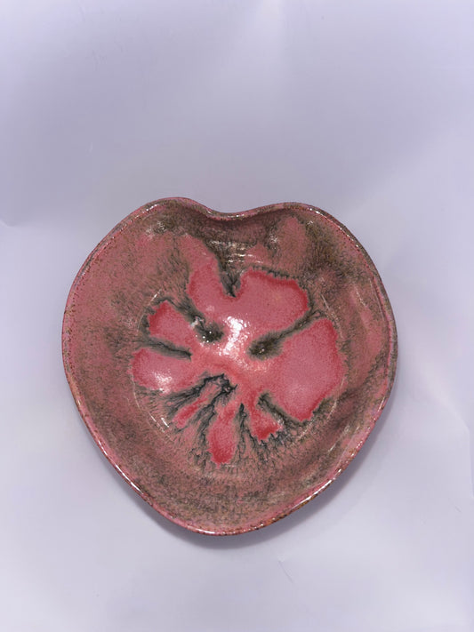 4" Heart Bowl -  Pink Pottery