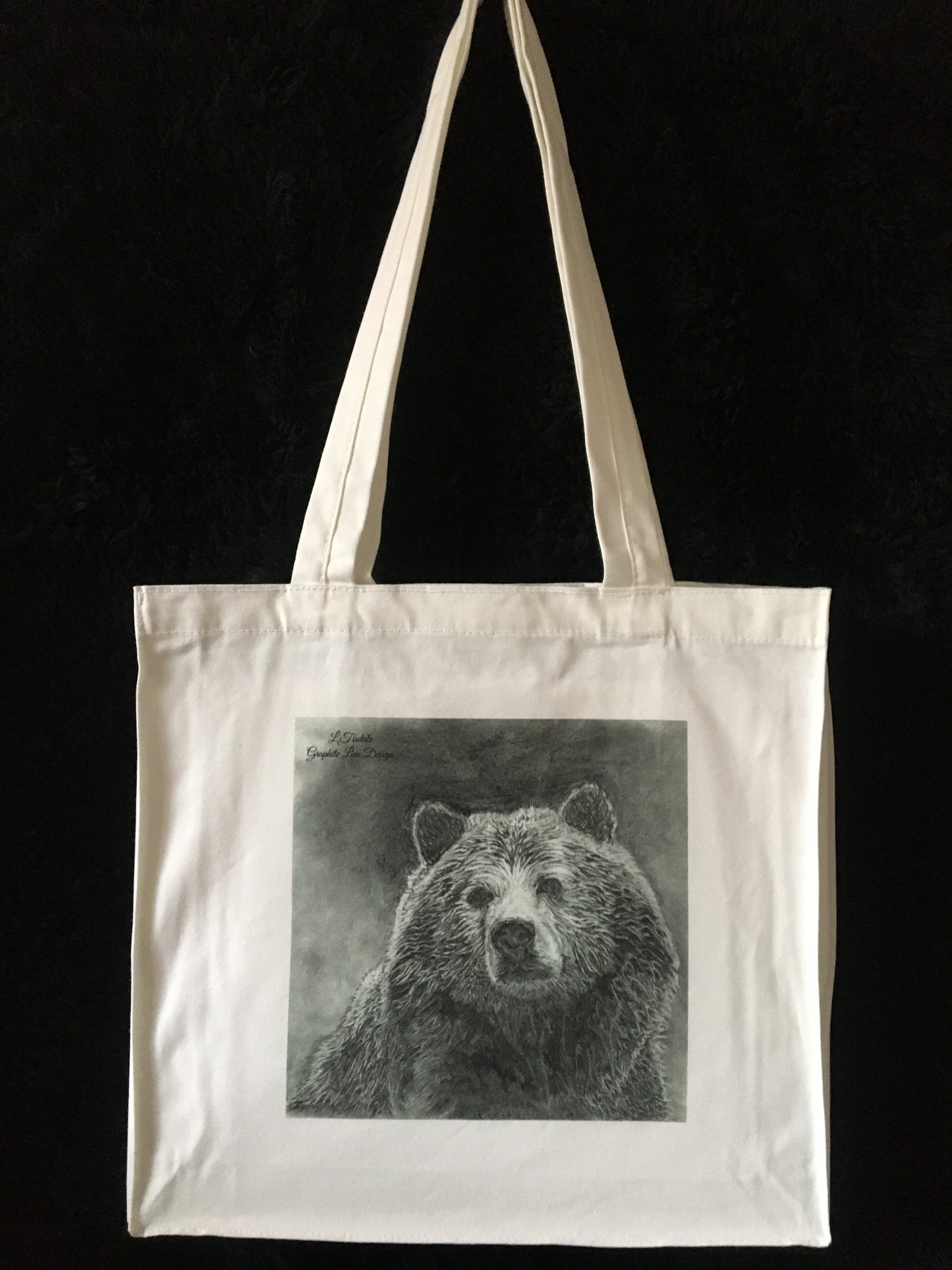 Bear Tote Bag by Laura Tisdale