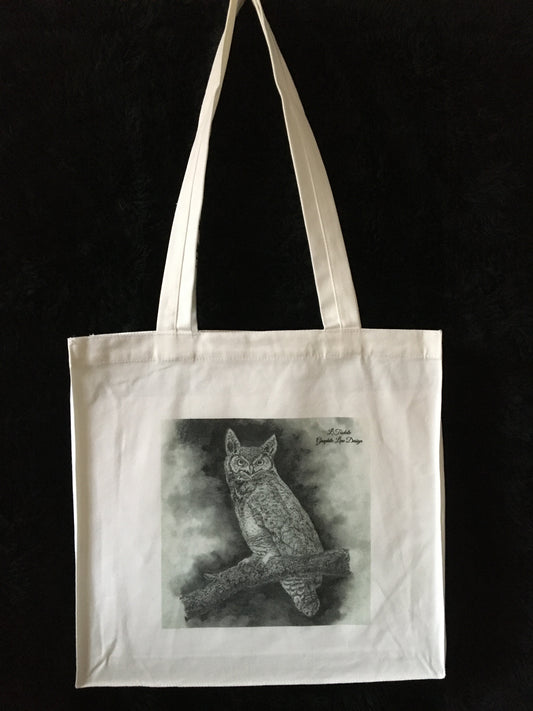 Owl Tote Bag by Laura Tisdale