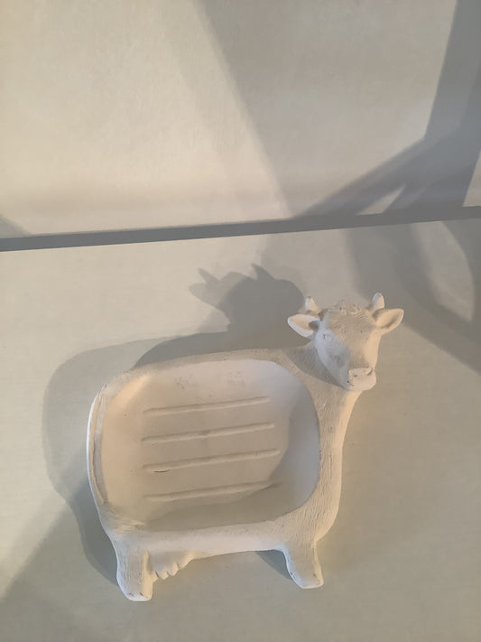 Cow Plate Ceramic Bisque