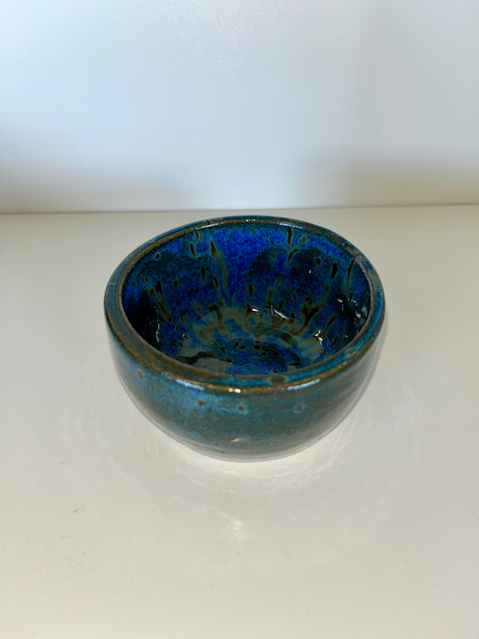 3" Speckled Bowl - Blue Pottery