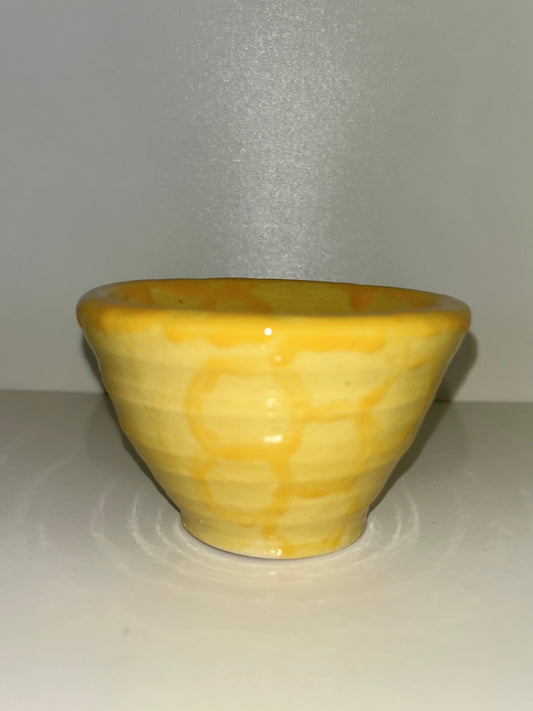 3.5" Honeycomb Bowl - Yellow Pottery