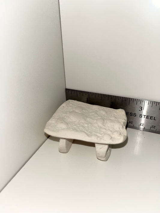 2.5" Mini Table Ceramic Bisque