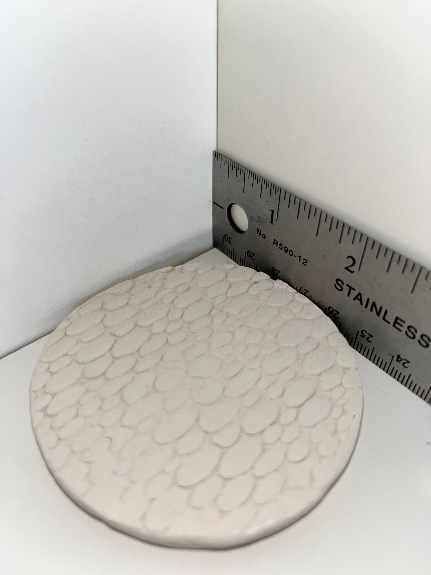 Scaled Disk Ceramic Bisque