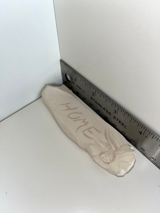 Home Plaque Ceramic Bisque