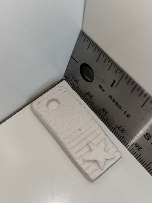 Star Pendant Ceramic Bisque