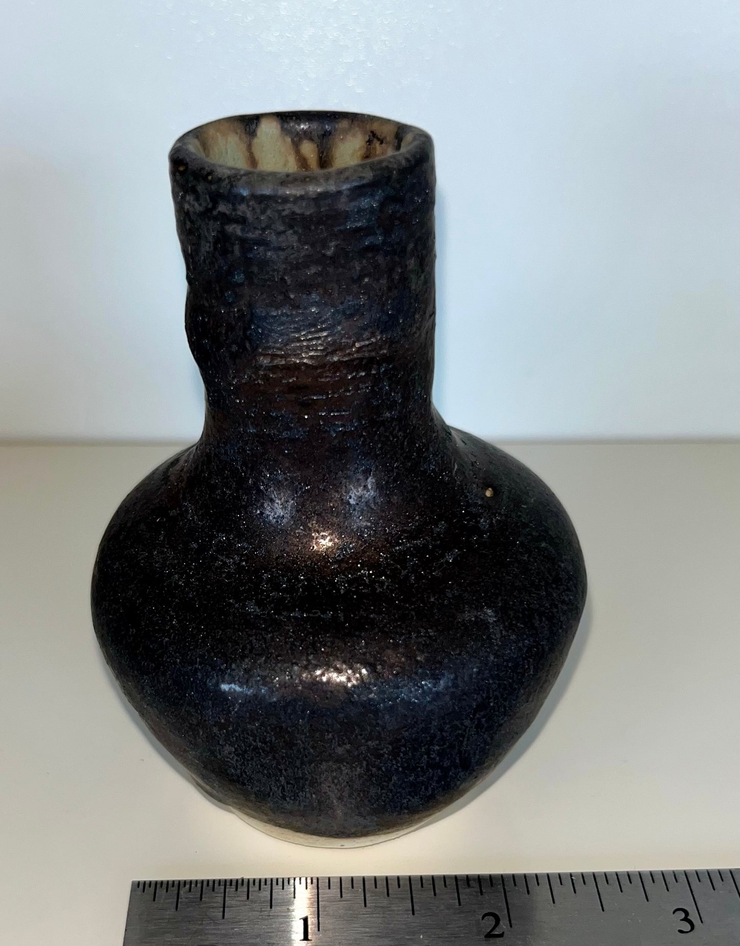 3" Black Vase by Heath Fehr