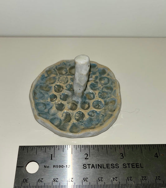 3" Blue Ring Holder by Heath Fehr