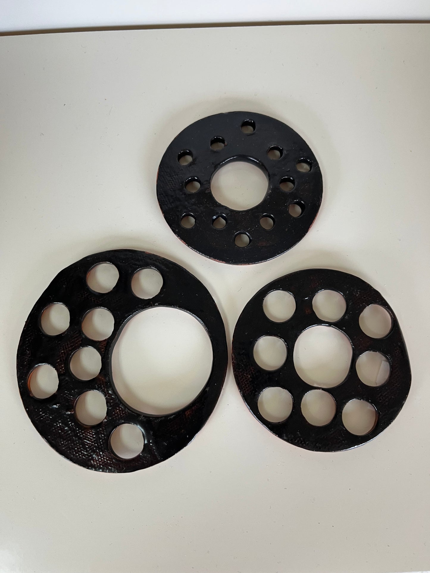 Flower Frog - Black Pottery