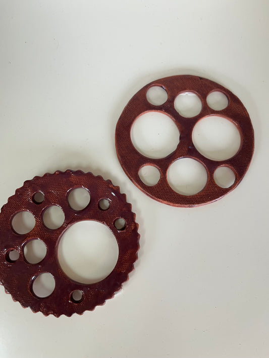 Flower Frog - Purple Pottery