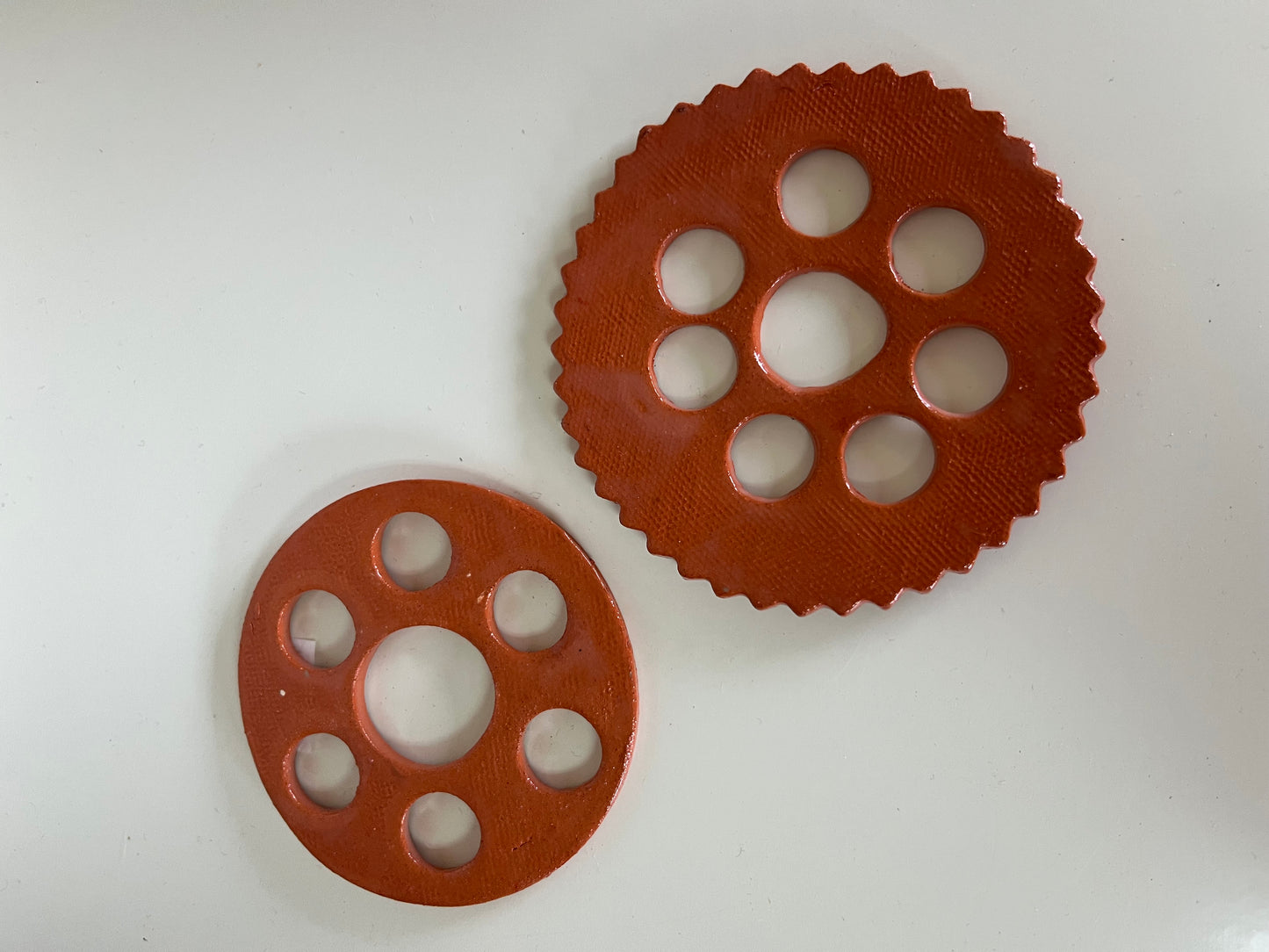 Flower Frog - Terra Cotta Clear Pottery