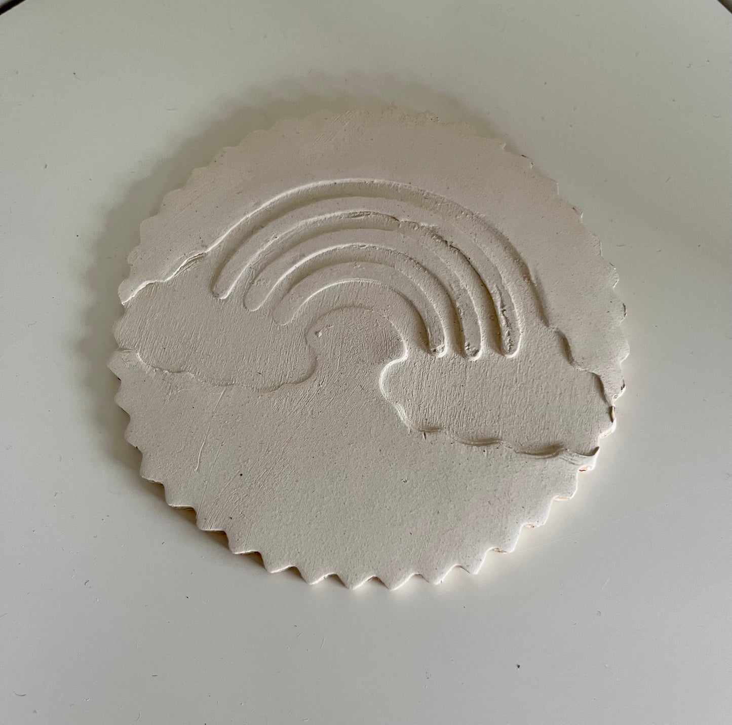 Rainbow Coaster Ceramic Bisque