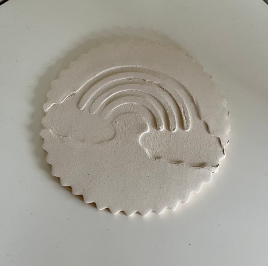 Rainbow Coaster Ceramic Bisque