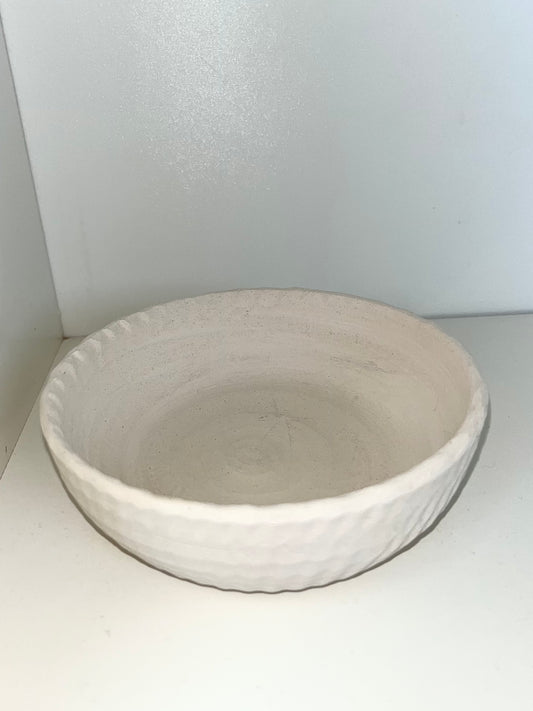 5” Textured Bowl Ceramic Bisque