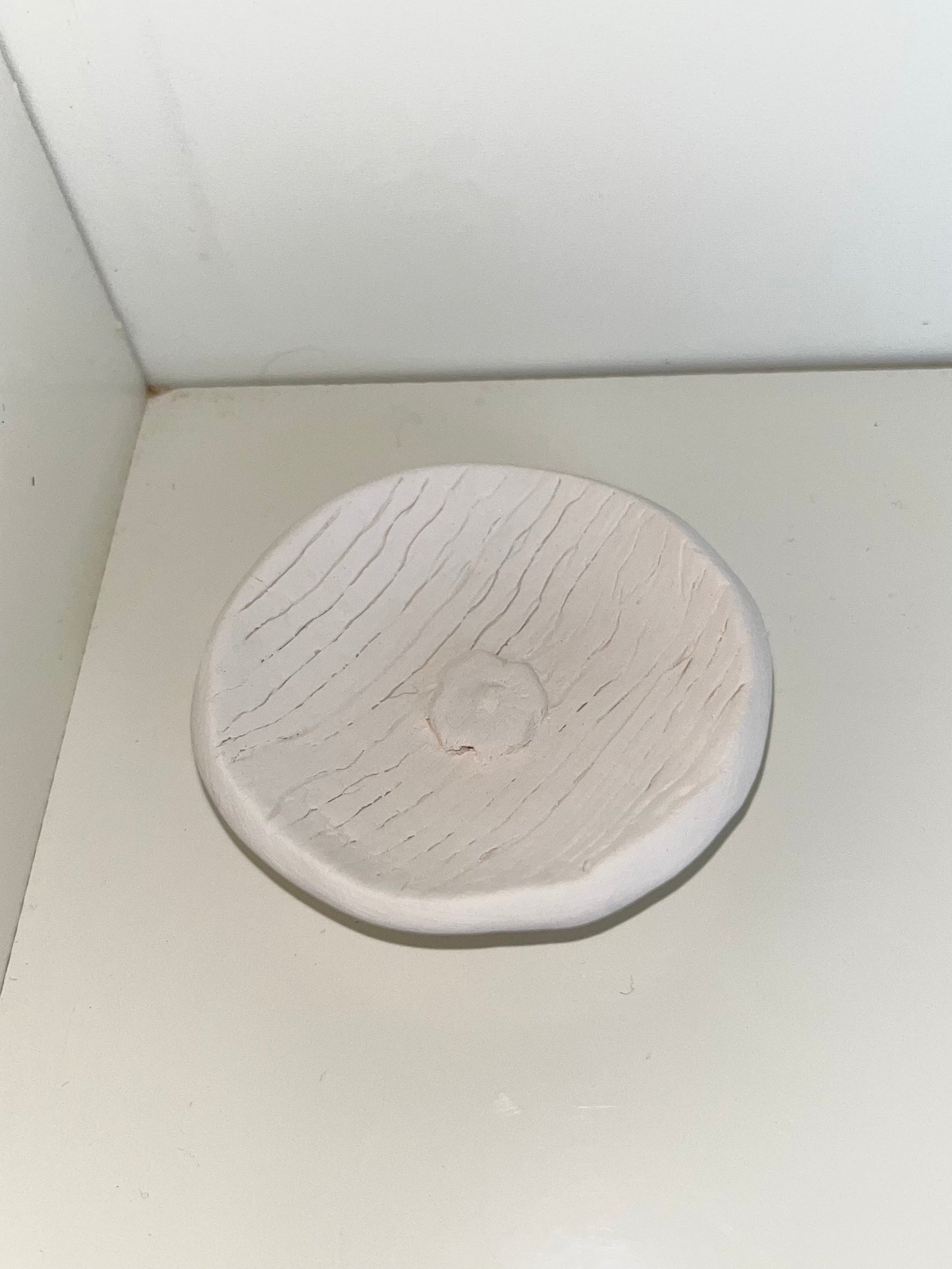 2.5" Round Flower Dish Ceramic Bisque