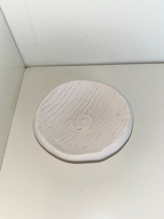 2.5" Round Flower Dish Ceramic Bisque