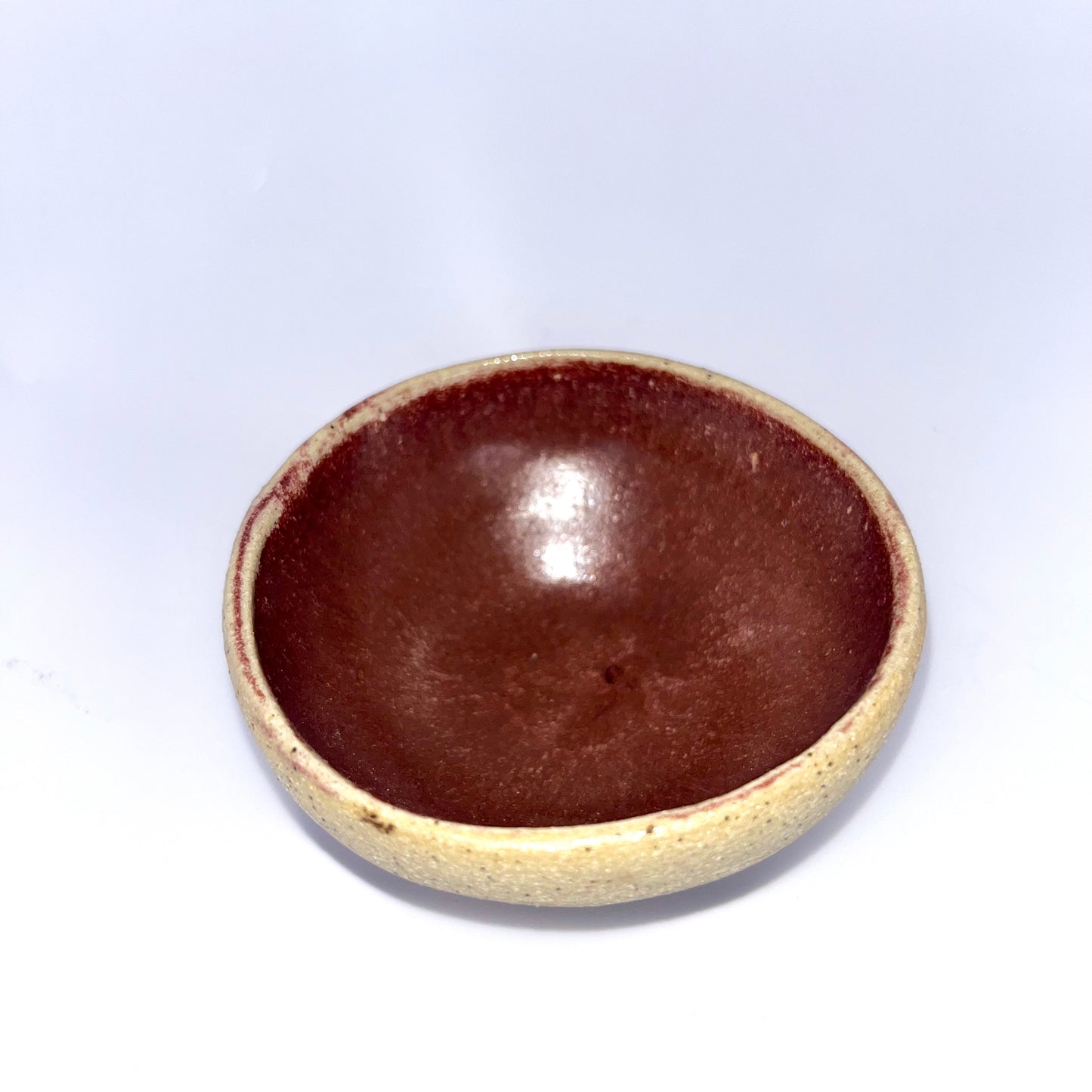 2.5" Pottery Bowl - Burgundy