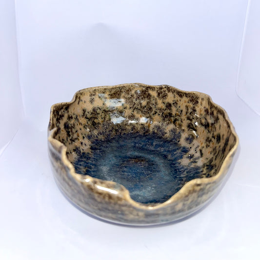 5" Pottery Speckled Organic Bowl - Brown