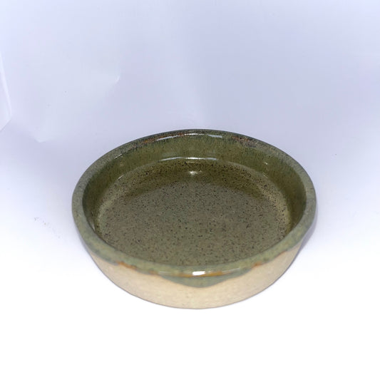 3" Pottery Drip Bowl - Green