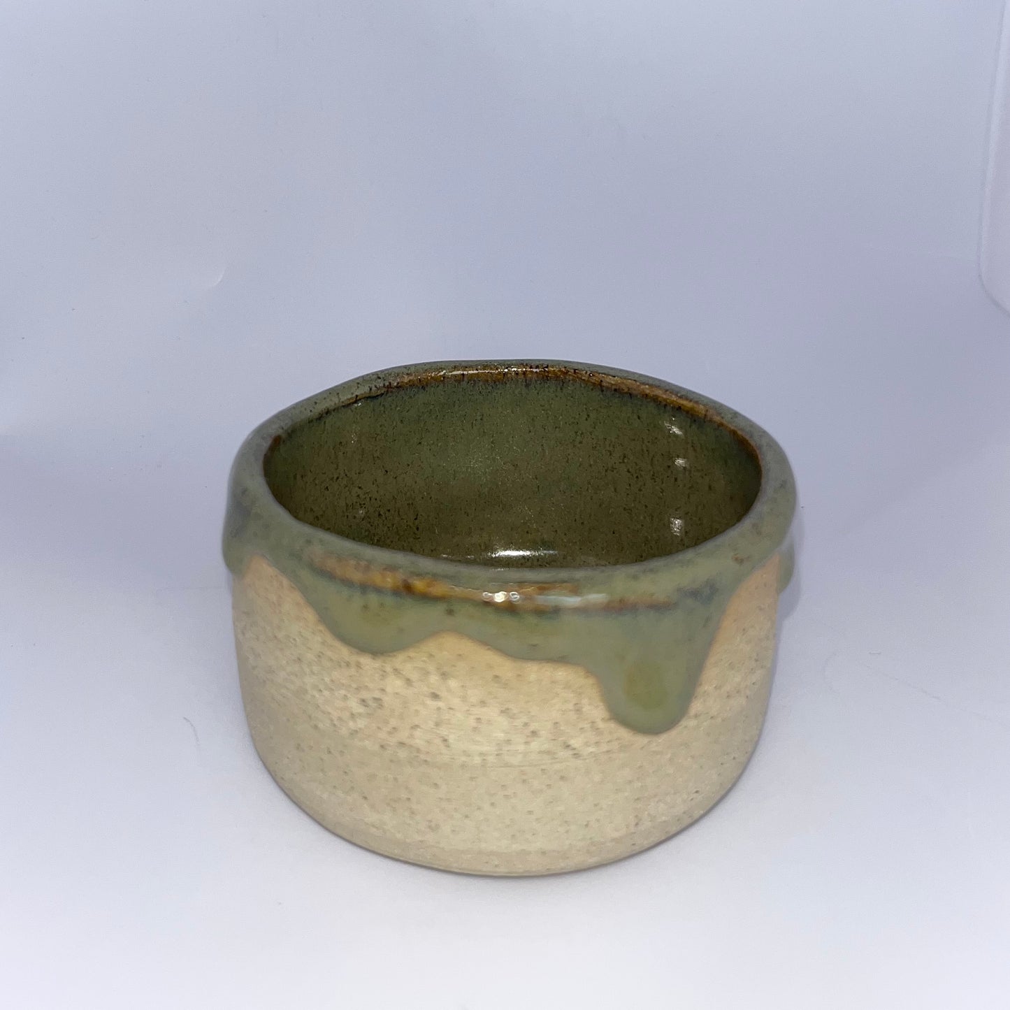 2.5" Pottery Drip Bowl - Green