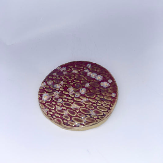 2.5" Pottery Scaled Dish - Purple