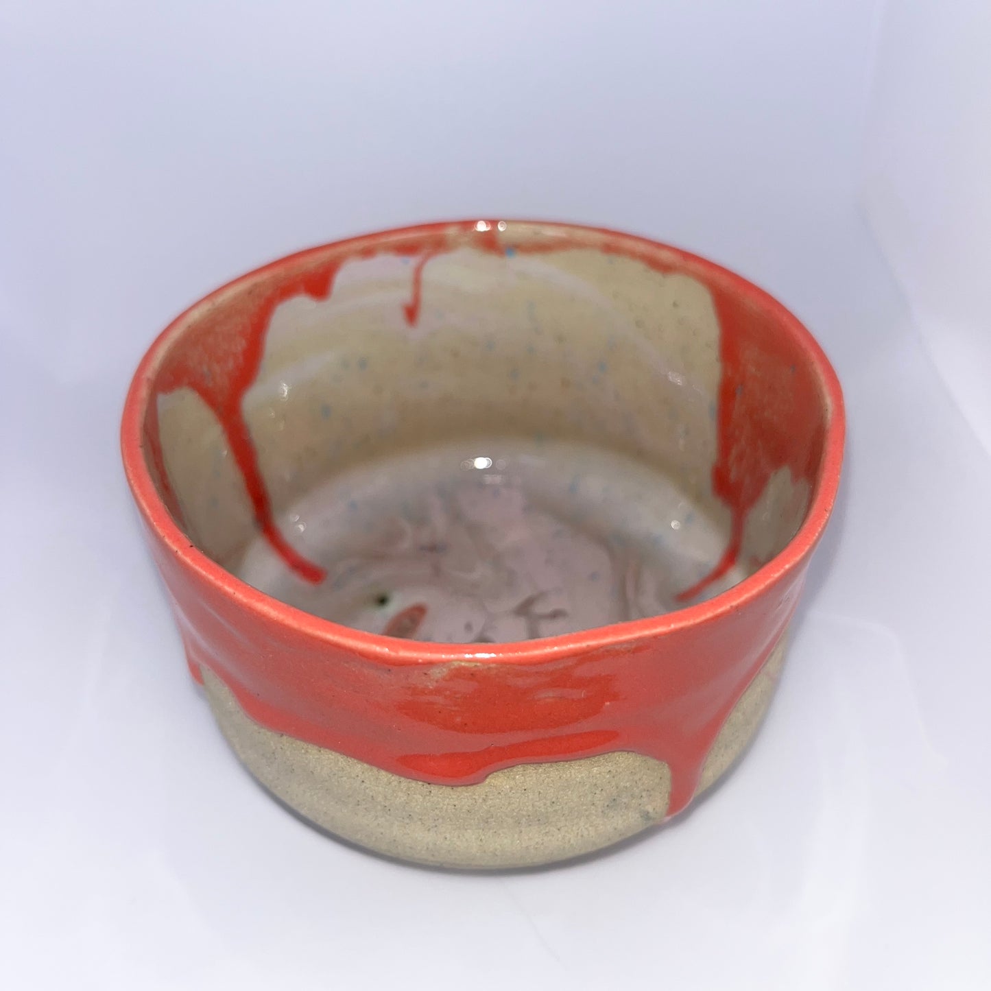 4" Pottery Drip Bowl - Pink