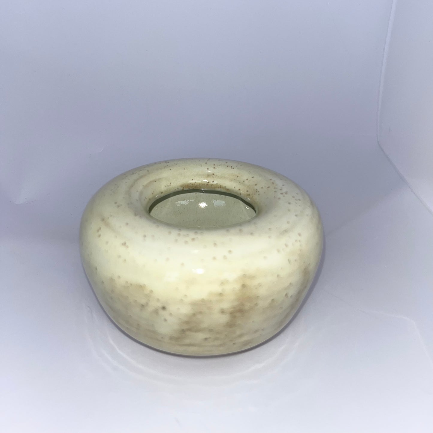 3" Pottery Vase- Cream