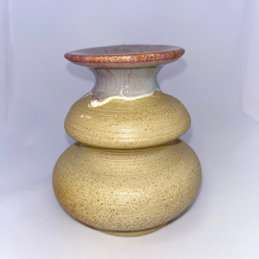 3.5" Pottery Bubble Vase- Purple