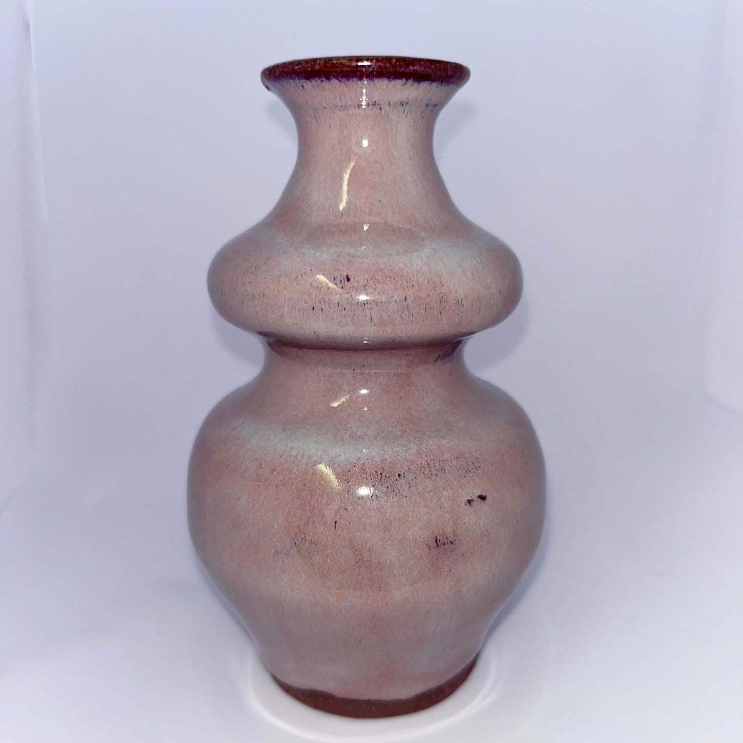 5" Pottery Bubble Vase- Purple