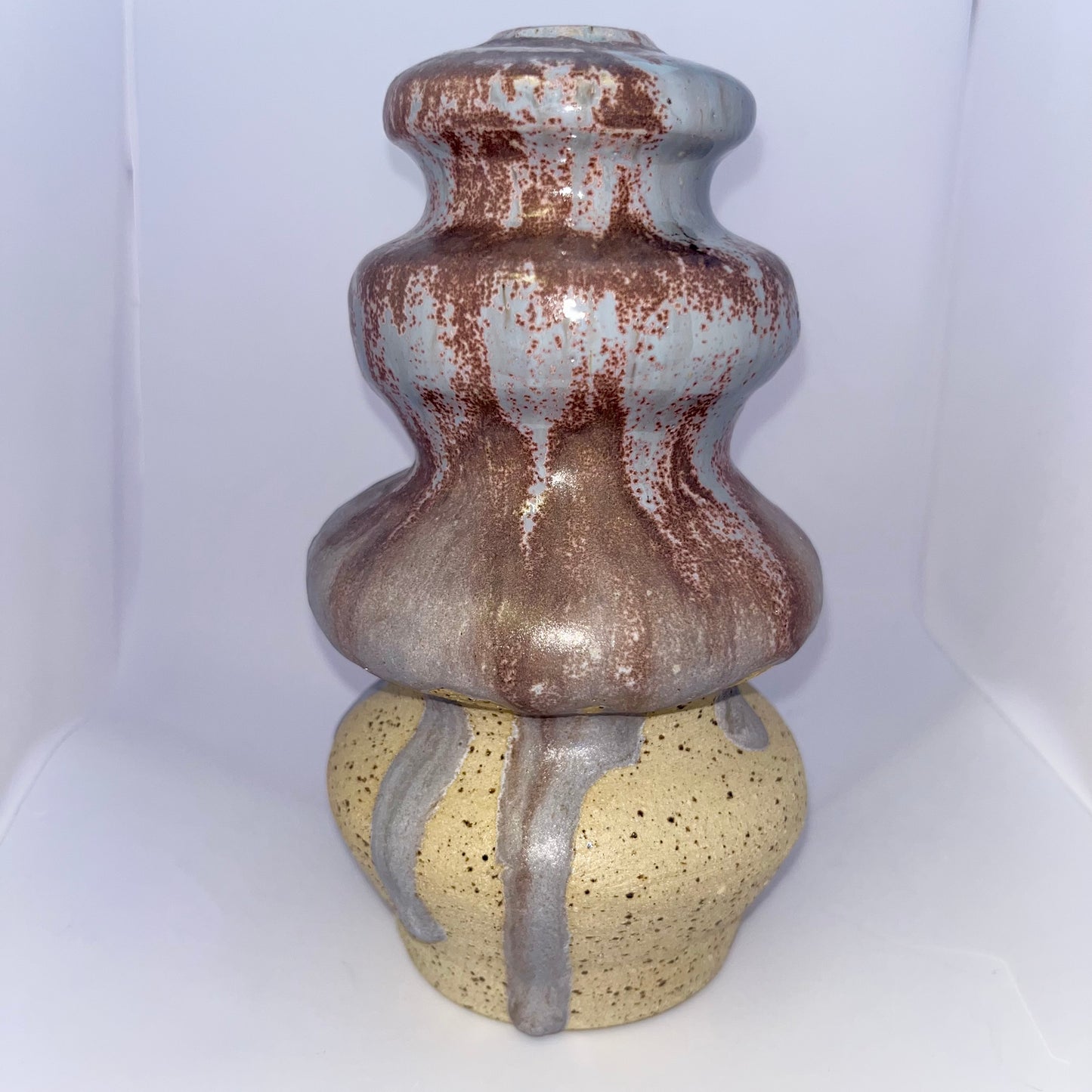 6.5" Pottery Bubble Vase - Purple