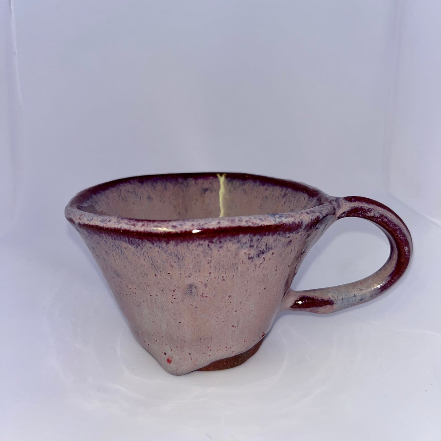 3.5" Pottery Teacup - Purple