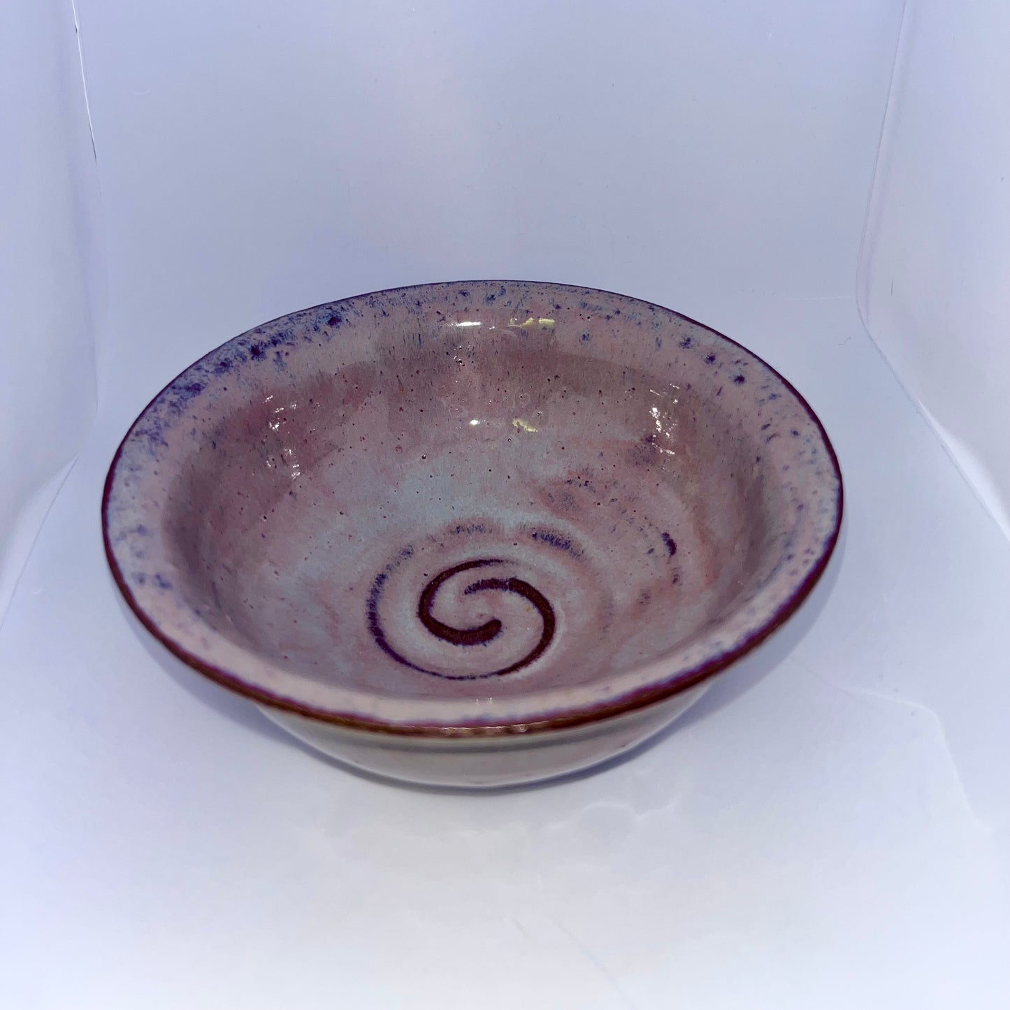 5" Pottery Swirl Bowl - Purple