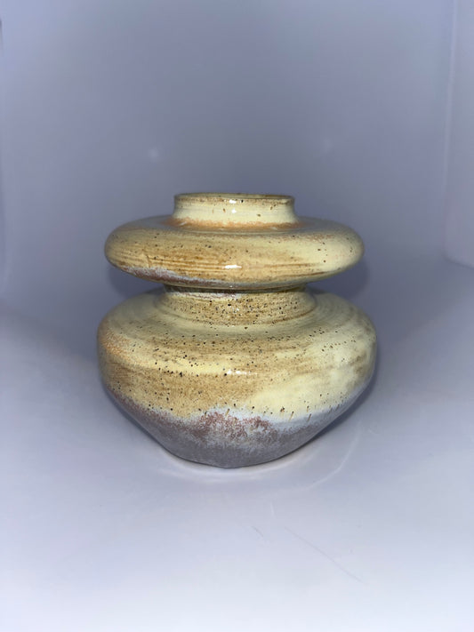 3" Pottery Bubble Vase - Cream