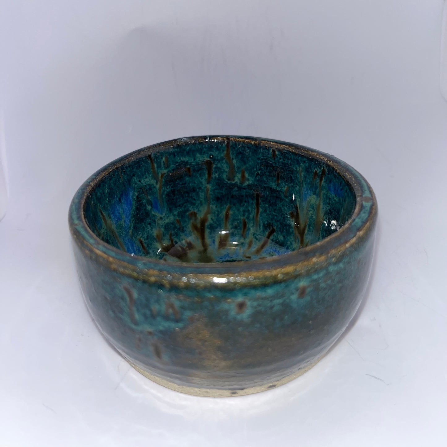 3" Pottery Speckled Bowl - Blue