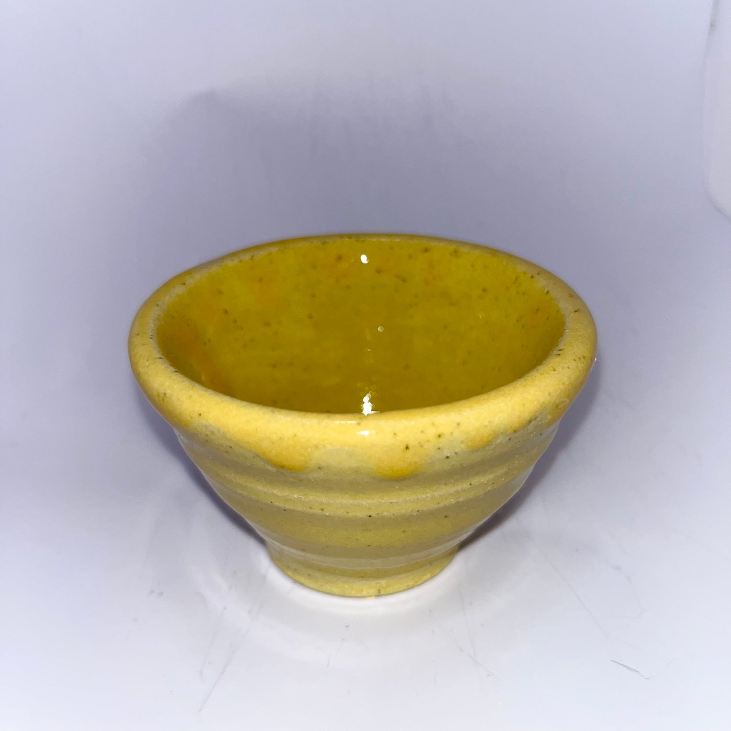 3.5" Pottery Honeycomb Bowl - Yellow