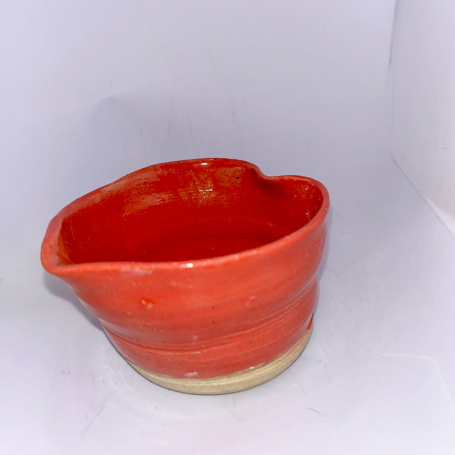 3.5" Pottery Heart Bowl - Red