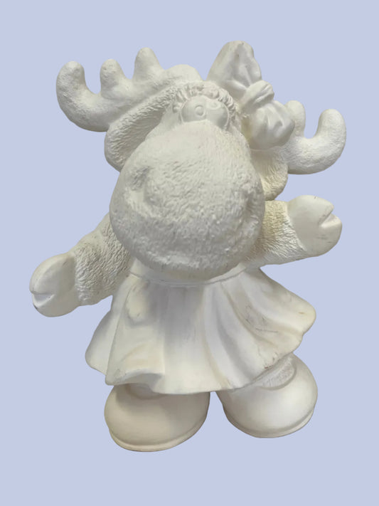 Large Silly Moose Friend Ceramic Bisque