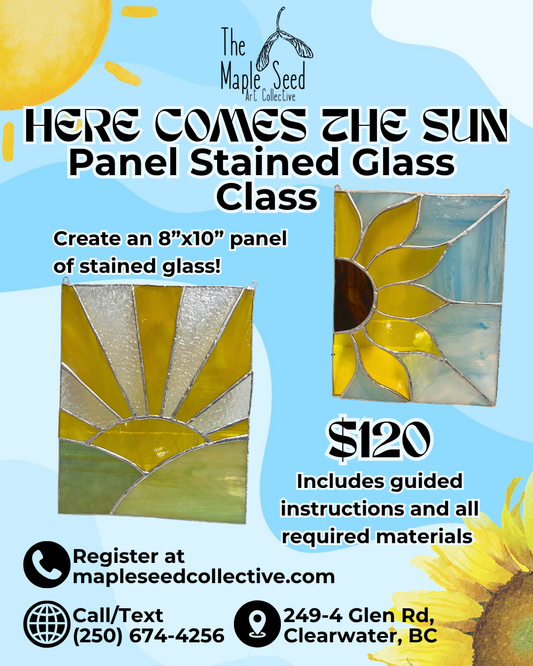 Here Comes the Sun Panel Stained Glass Class