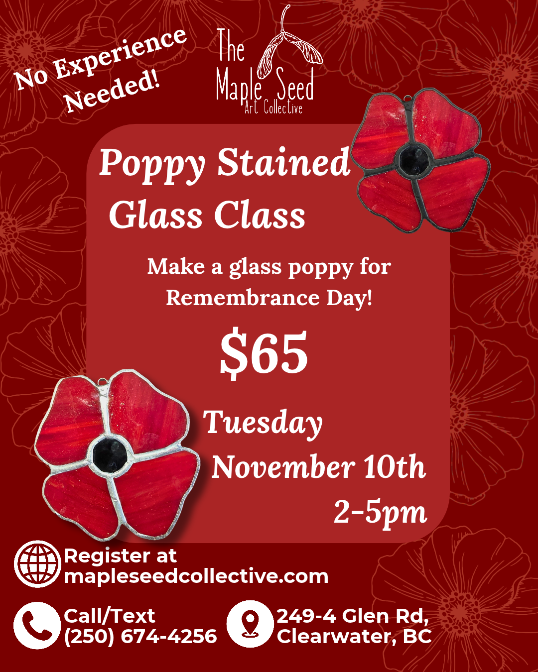 Poppy Stained Glass Class
