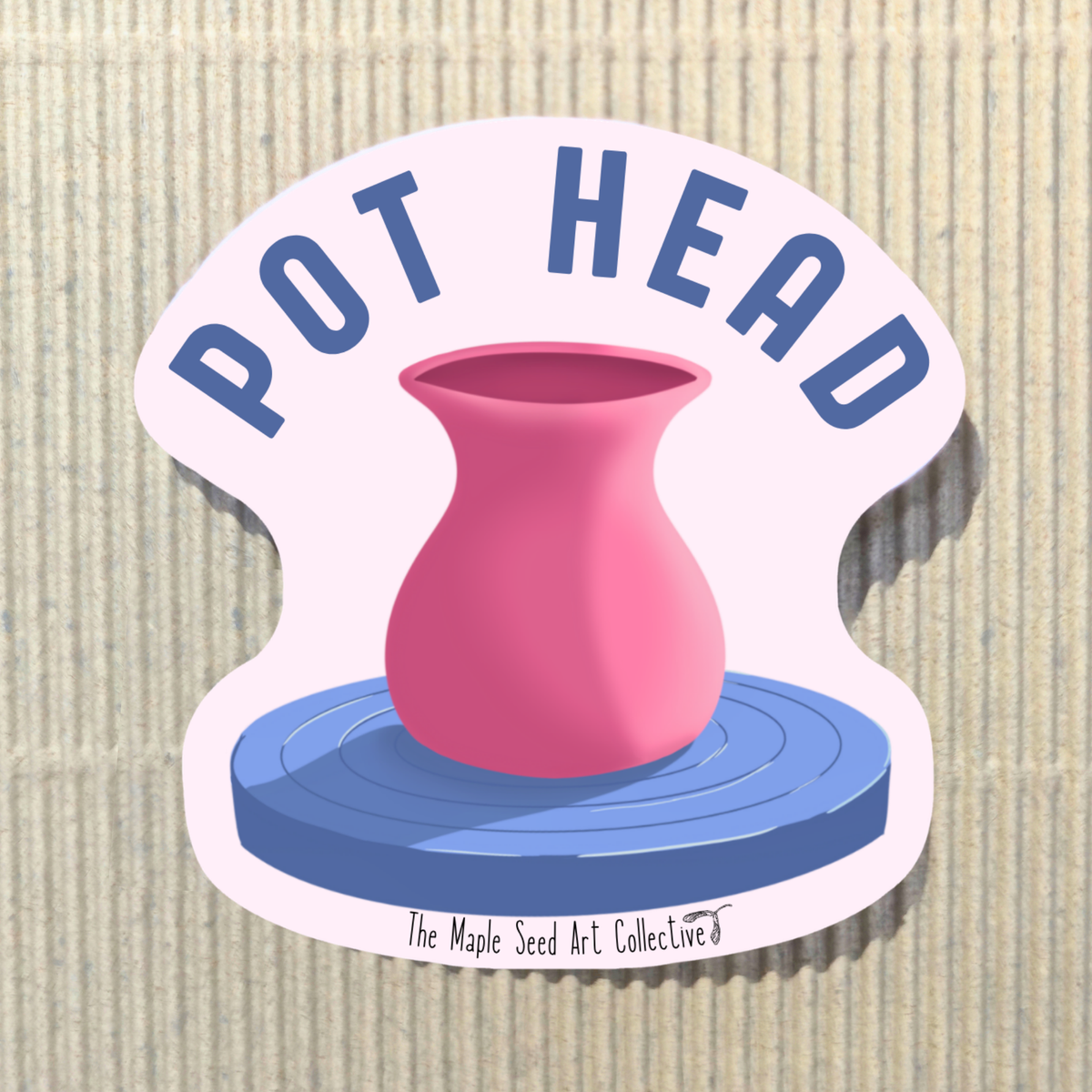 Pot Head Sticker - Pink