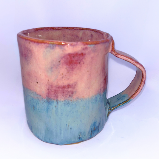 Pottery Mug - Pink & Blue