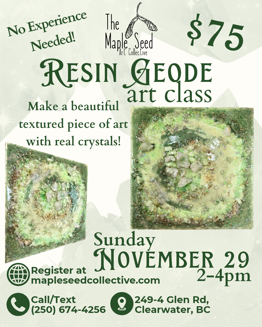 Resin Geode Art Class