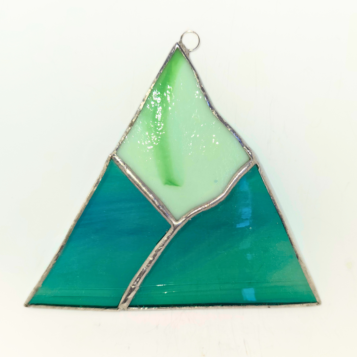 Teal Stained Glass Mountain