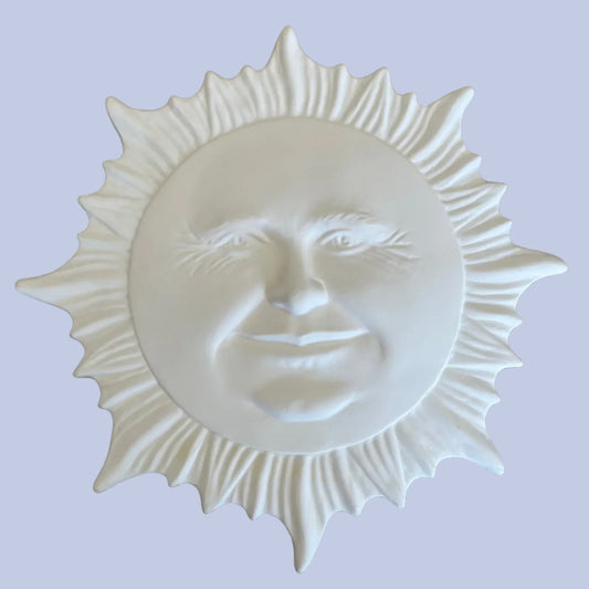 Sun Wall Hanger Ceramic Bisque