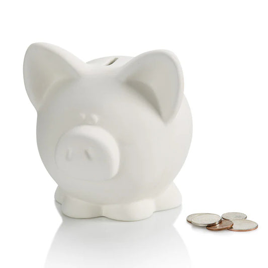 Lil Piggy Bank Ceramic Bisque